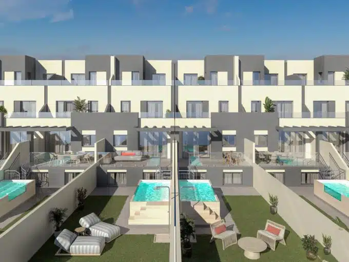 Moderne rijwoningen met privé zwembad in Torrox, Costa Tropical